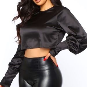 NWT Just One Date Satin Top